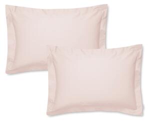 Set 2 fețe de pernă din bumbac satinat Bianca Oxford, 50 x 75 cm, roz