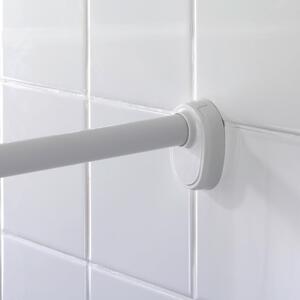 Suport universal pe colț pentru perdea duș Wenko, ø 2,8 cm, alb