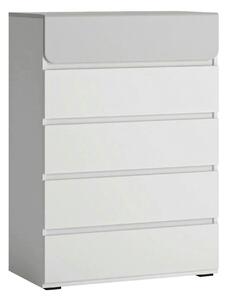 Comoda ALBI, alb, PAL laminat, 72x42x102 cm