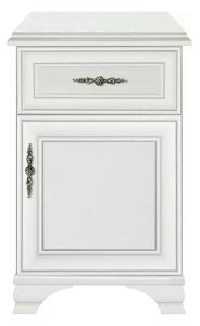 Comoda alba cu picioare IDENTO, PAL/MDF, 54x35x83 cm