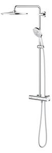 Grohe Rainshower set de duș perete cu termostat cu duș de ploaie StarLight Chrome 26647000