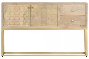 Servanta, auriu, 120 x 30 x 75 cm, lemn masiv de mango - V286500V
