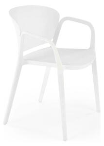 Scaun afara K491, alb, polipropilena, 60x56x76 cm