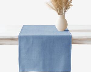Goldea napron de masă cu amestec de in - albastru 20x120 cm