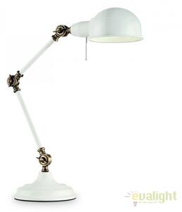 Veioza cu brat articulat / Lampa de masa design Retro TRUMAN TL1 alba 145198