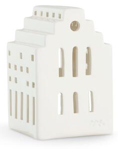 Felinar din ceramică Kähler Design Long Church, înălțime 10 cm, alb