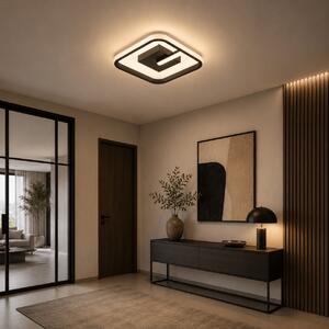 Plafoniera LED Erste Veon 28W Negru 3CCT 1960lm IP20 Corp Iluminat Modern Minimalist pentru Living Birou Bucatarie Design Contemporan Eficient