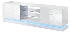 Comoda TV QIU, alb, 200x40x57 cm