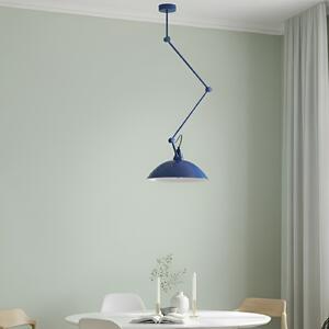 ALDEX Lampă suspendată Melos, albastră, Ø 36 cm, metal, reglabil, Albastru, Camera de zi / sufragerie, Metal, Scandinavă