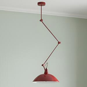 ALDEX Lampă suspendată Melos, roșie, Ø 36 cm, metal, reglabil, Roșu, Camera de zi / sufragerie, Metal, Scandinavă