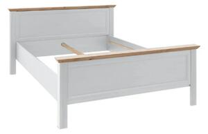 Cadru pat JASMIN 160x200, alb/stejar artisan, PAL