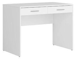 Birou NEPO PLUS, alb, PAL laminat, cu 2 sertare, 100x59x76 cm