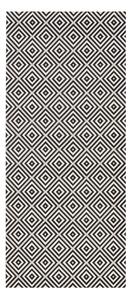 Traversă de exterior NORTHRUGS Karo, 80 x 150 cm, negru-alb