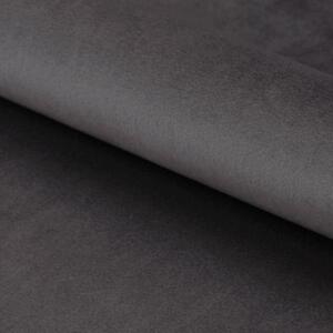 Scaun tapitat textil catifea gri inchis Eris