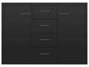 Servanta, negru extralucios, 88 x 30 x 65 cm, PAL - V800691V