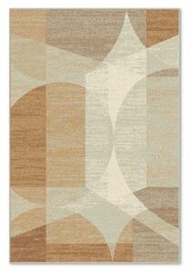 Covor din lana Prima 7906-1-52822, Bej/Portocaliu/Maro, design Geometric