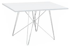 KONDELA Masă dining, MDF/alb/HG luciu, 120x80 cm, ARTEM