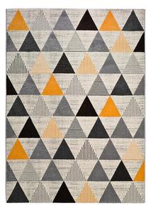 Covor Universal Leo Triangles, 80 x 150 cm, gri-portocaliu