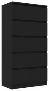 Servanta cu sertare, negru, 60 x 35 x 121 cm, PAL - V801410V
