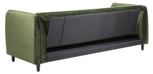 Canapea extensibila tapitata cu stofa, 3 locuri Jonna Velvet Verde Inchis, l235xA87xH85 cm
