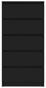Servanta cu sertare, negru, 60 x 35 x 121 cm, PAL - V801410V