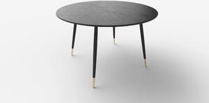 Masa EMBOS, negru/auriu, 120x75 cm