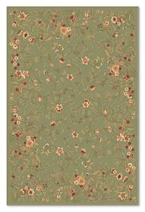Covor din lana Bella 6722-1-50644, Verde/Rosu/Bej, design Floral