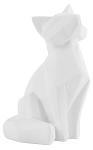 Statuetă PT LIVING Origami Fox, înălțime 15 cm, alb mat