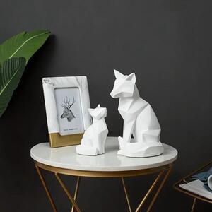 Statuetă PT LIVING Origami Fox, înălțime 15 cm, alb mat