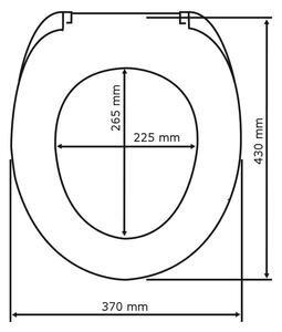 Capac WC cu închidere lentă Wenko Oak, 42,5 x 35,5 cm