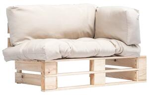 Canapea din paleți de grădină, cu perne nisipii, lemn de pin