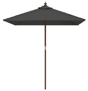 Umbrelă soare de grădină stâlp din lemn antracit 198x198x231 cm