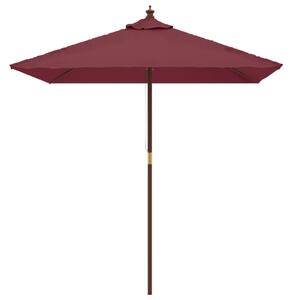 Umbrelă de grădină stâlp din lemn, roșu bordo, 198x198x231 cm