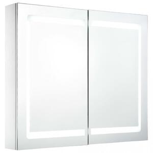 Dulap de baie cu oglinda si LED, 80 x 12,2 x 68 cm - V285123V