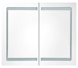 Dulap de baie cu oglinda si LED, 80 x 12,2 x 68 cm - V285123V