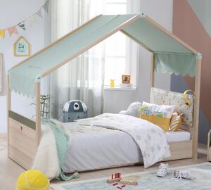 Set cuvertura pentru pat copii si 2 perne decorative Smile Multicolor