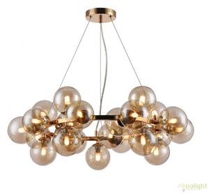 Lustra deosebita cu 25 de surse de lumina Dallas, auriu/ chihlimbar MYMOD548PL-25G