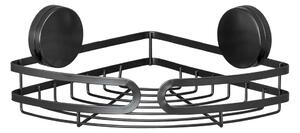 Raft de colț pentru baie Wenko Static-Loc® Pavia, lățime 27 cm, negru