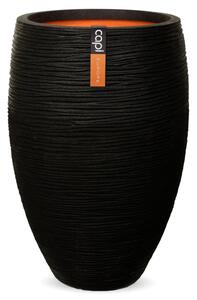 Capi Ghiveci elegant Nature Rib Deluxe, negru, 45x72 cm KBLR1138