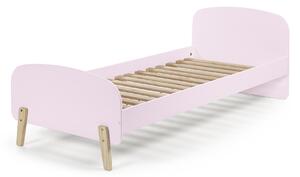 Set Mobila dormitor din lemn de pin si MDF, pentru copii 5 piese Kiddy Roz, 200 x 90 cm