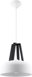 Sollux Lighting Casco lampă suspendată 1x60 W alb-negru SL.0387