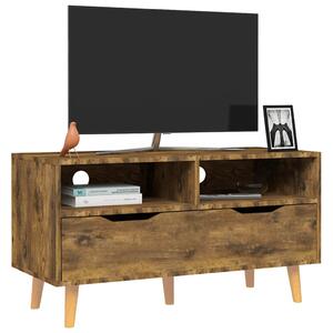 Comodă TV, stejar afumat, 90x40x48,5 cm, lemn prelucrat