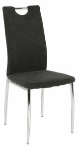 KONDELA Scaun dining, textil gri maro/crom, OLIVA NEW