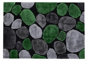 KONDELA Covor 80x150 cm, verde/gri/negru, PEBBLE TYP 1