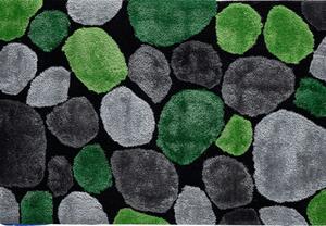 KONDELA Covor 120x180 cm, verde/gri/negru, PEBBLE TYP 1