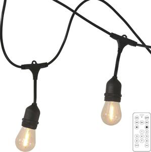Șir LED solar exterior PARTY 10xE27/3,7V 10 m IP44 + DO