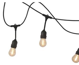 Șir LED solar exterior PARTY 10xE27/3,7V 10 m IP44 + DO