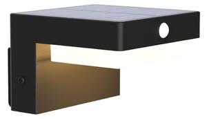 LED lampă solară de perete cu senzor MALI LED/4,5W/3,7V 2000 mAh IP44 negru