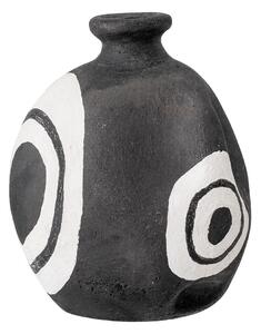 Vază decorativă din teracotă Bloomingville Mika, înălțime 14 cm, negru