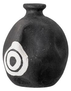 Vază decorativă din teracotă Bloomingville Mika, înălțime 14 cm, negru